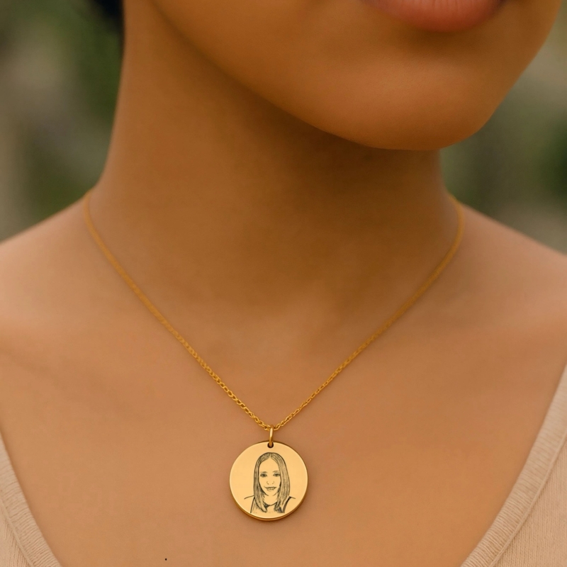 Collar personalizado foto redondo comprar